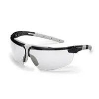 Uvex i-3 Schutzbrille, durchsichtige Sichtscheiben, schwarzgrau