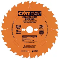 CMT Orange Sägeblatt für Längsschnitte - D250x2,8 d30 Z24 HW