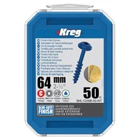Kreg Blue-Kote Maxi-Loc Pocket-Hole Schrauben - 64 mm, grobgewinde, 50 Stück