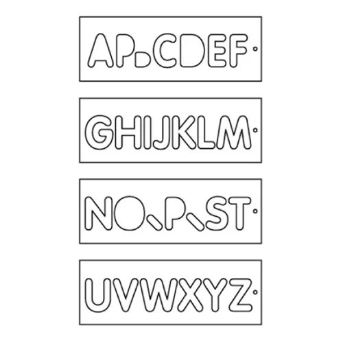 Frässchablonenset für Buchstaben, Gr. 57 mm A-Z