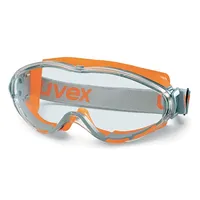 Uvex ULTRASONIC geschlossene Brille, durchsichtige Sichtscheibe, orange grau