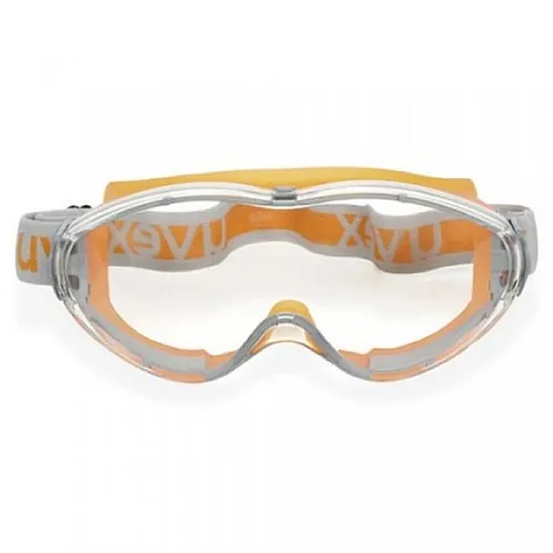 Uvex ULTRASONIC geschlossene Brille, durchsichtige Sichtscheibe, orange grau