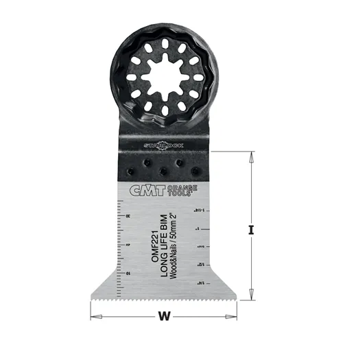 CMT Starlock Tauch- und Bündigschnitt BIM in Holz & Nägeln. Lange Lebensdauer - 50 mm, Set 50 St.