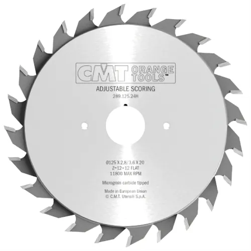 CMT Industrielle verstellbare Ritzkreissägeblätter - D100x2,8-3,6 d22 Z10+10 HW