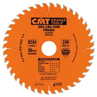 CMT Orange Kreissägeblätter für Querschnitte, für Handkreissägen - D184x2,6 d30 Z40 HW