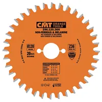 CMT Orange Industrial Kreissägeblatt für Kunststoff, NE-Metalle und Laminat - D120x1,8 d20 Z36 HW