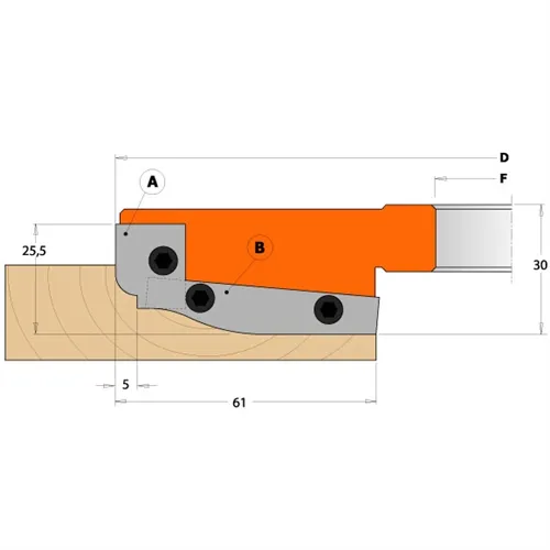 CMT Messer für C694013 - Messerpaar A 19,8x11,9x1,5mm