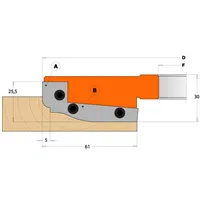 CMT Messer für C694013 - Messerpaar B 60x11,9x1,5mm
