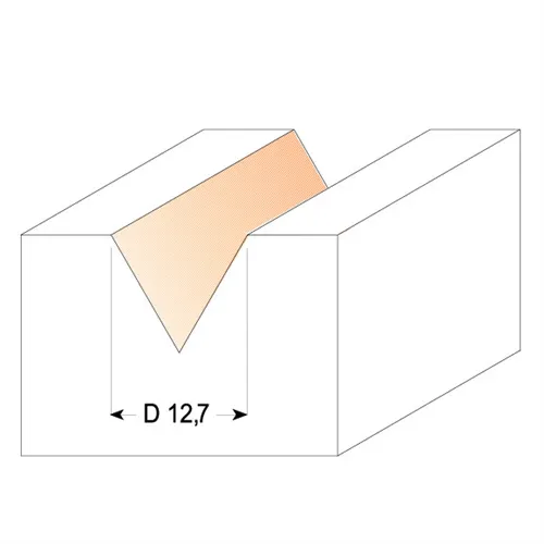 CMT Laserpunktfräser - 60° D12,7x11 60° S=6 HW