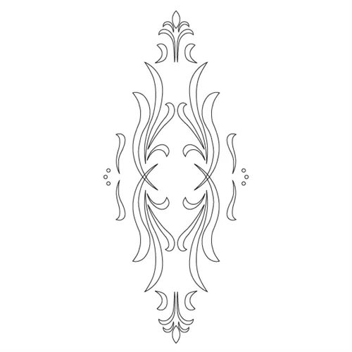 CMT Schnitzschablone für Ornamente an Küchentüren Klassisch 440x185 mm