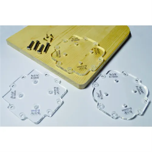 CMT-Schablonen-Set für Fräsungen von bis zu 12 Radien (von 3 mm bis 25 mm)