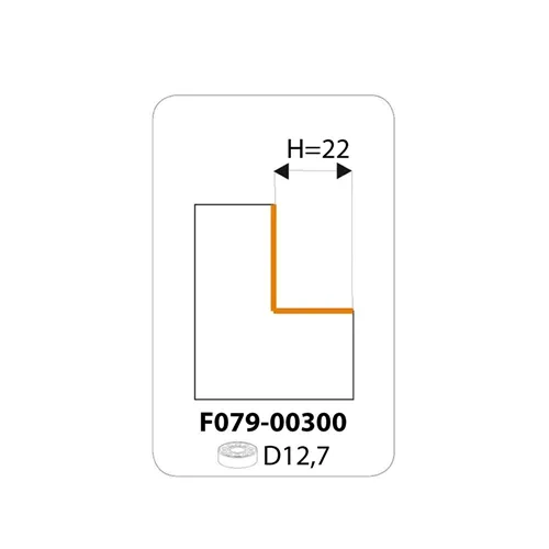 IGM F049 HW Wendeplatten-Falzfräser - H22 D56,7x12 L66 S=12