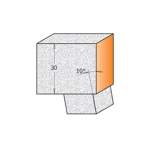 IGM F052 Wendeplatten-Bündigfräser mit konischem Kugellager für CORIAN - D22x30 A10° L83 S=12