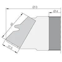 Profilmesser 40×21,5×2 mm für F623-140