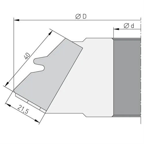 Profilmesser 40×21,5×2 mm für F623-140