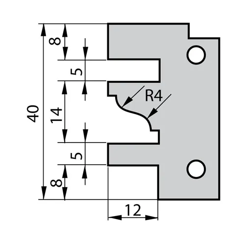 IGM Profilmesser für 641 - Profil E, 40×26×2 mm