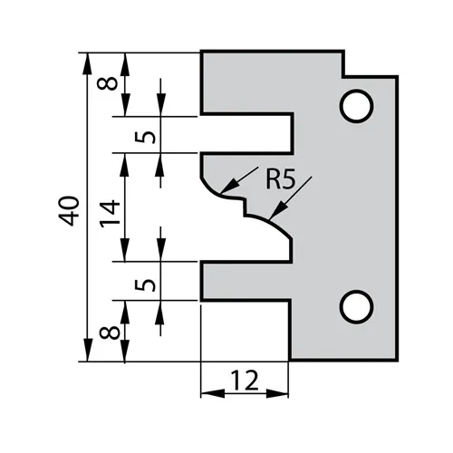 IGM Profilmesser für 641 - Profil D, 40×26×2 mm