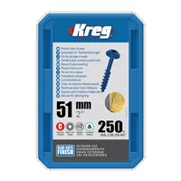 Kreg Blue-Kote Maxi-Loc Pocket-Hole Schrauben - 51 mm, grobgewinde, 250 Stück